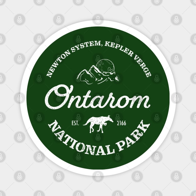 Ontarom National Park - white Magnet by Steff-in-a-pan